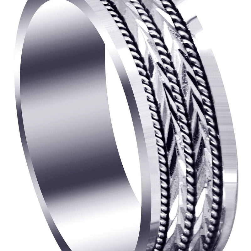Contemporary Mens Wedding Band | High Polish Finish (Kai)