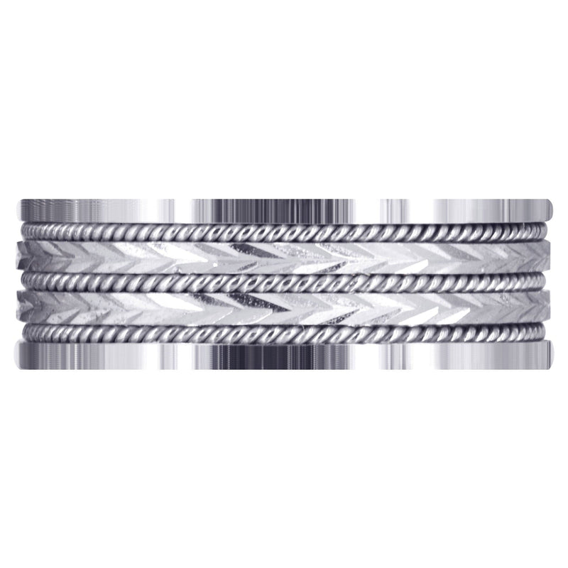 Contemporary Mens Wedding Band | High Polish Finish (Kai)