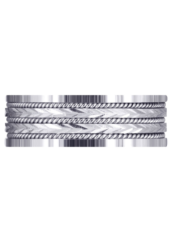 Contemporary Mens Wedding Band | High Polish Finish (Kai)