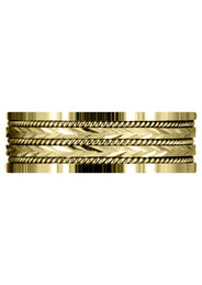 Yellow Gold Contemporary Mens Wedding Band | High Polish Finish (Kai)