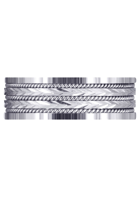 Contemporary Mens Wedding Band | High Polish Finish (Kai)