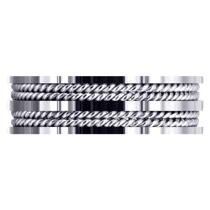 Braided Mens Wedding Band | High Polish Finish (Jameson)