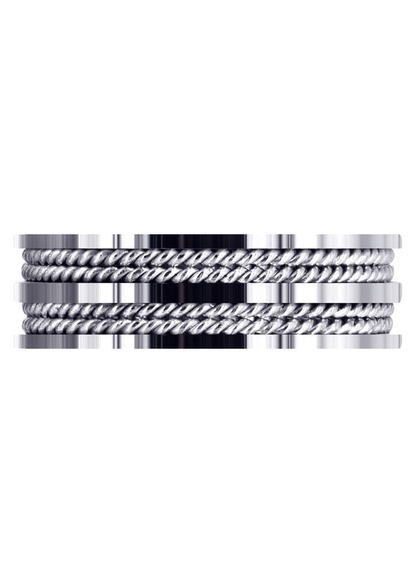 Braided Mens Wedding Band | High Polish Finish (Jameson)