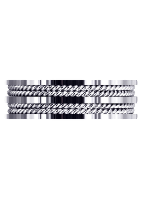 Braided Mens Wedding Band | High Polish Finish (Jameson)
