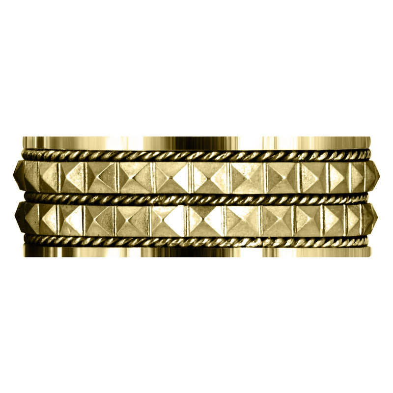Yellow Gold Contemporary Mens Wedding Band | GB / High Polish Finish (Zachary)