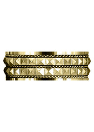 Yellow Gold Contemporary Mens Wedding Band | GB / High Polish Finish (Zachary)