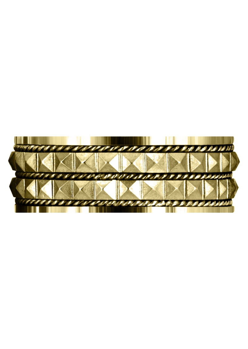 Yellow Gold Contemporary Mens Wedding Band | GB / High Polish Finish (Zachary)