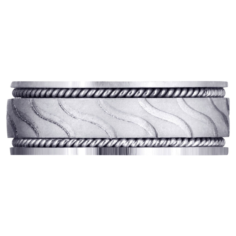 Contemporary Mens Wedding Band | GB / High Polish Finish (Ayden)