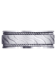 Contemporary Mens Wedding Band | GB / High Polish Finish (Ayden)