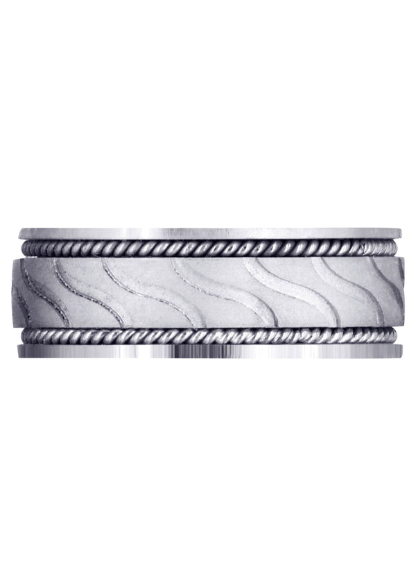 Contemporary Mens Wedding Band | GB / High Polish Finish (Ayden)
