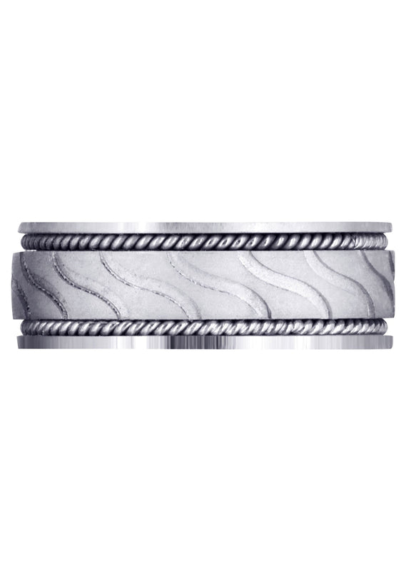 Contemporary Mens Wedding Band | GB / High Polish Finish (Ayden)