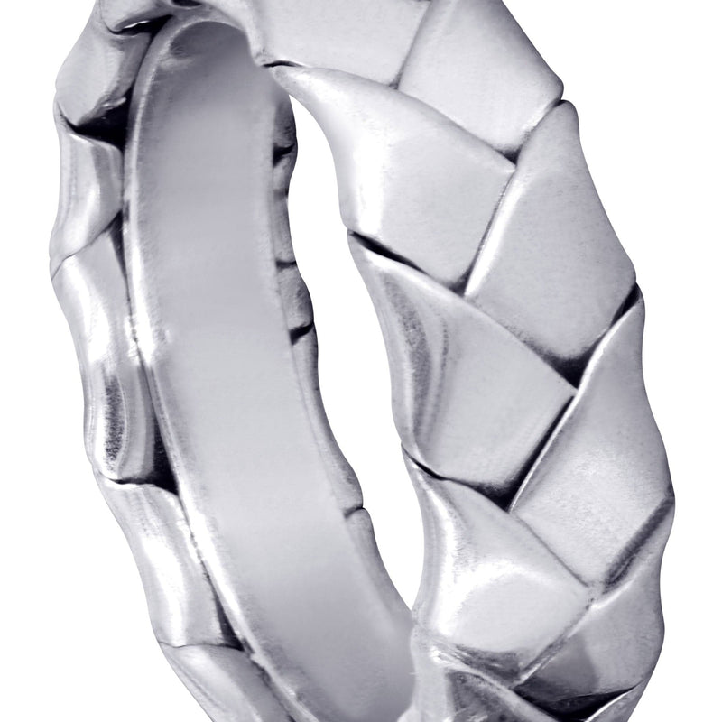 Hand Woven Mens Wedding Band | High Polish Finish (Kingston)