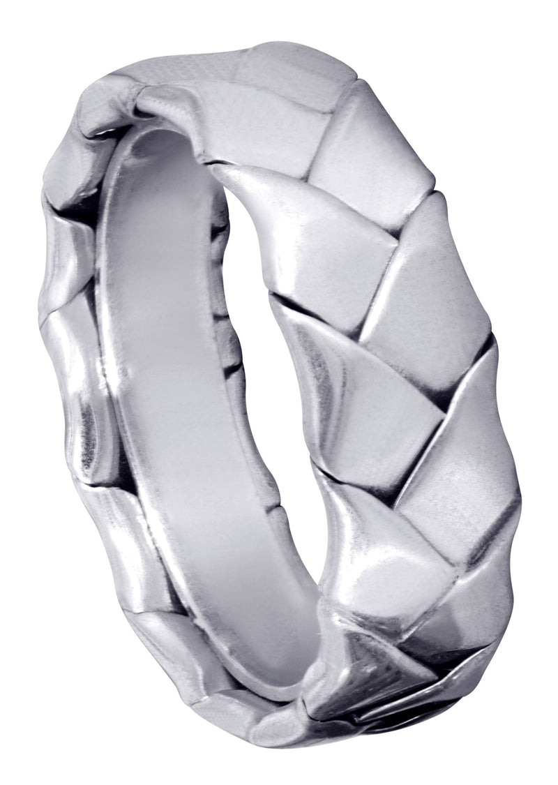 Hand Woven Mens Wedding Band | High Polish Finish (Kingston)