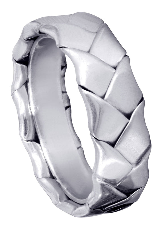 Hand Woven Mens Wedding Band | High Polish Finish (Kingston)