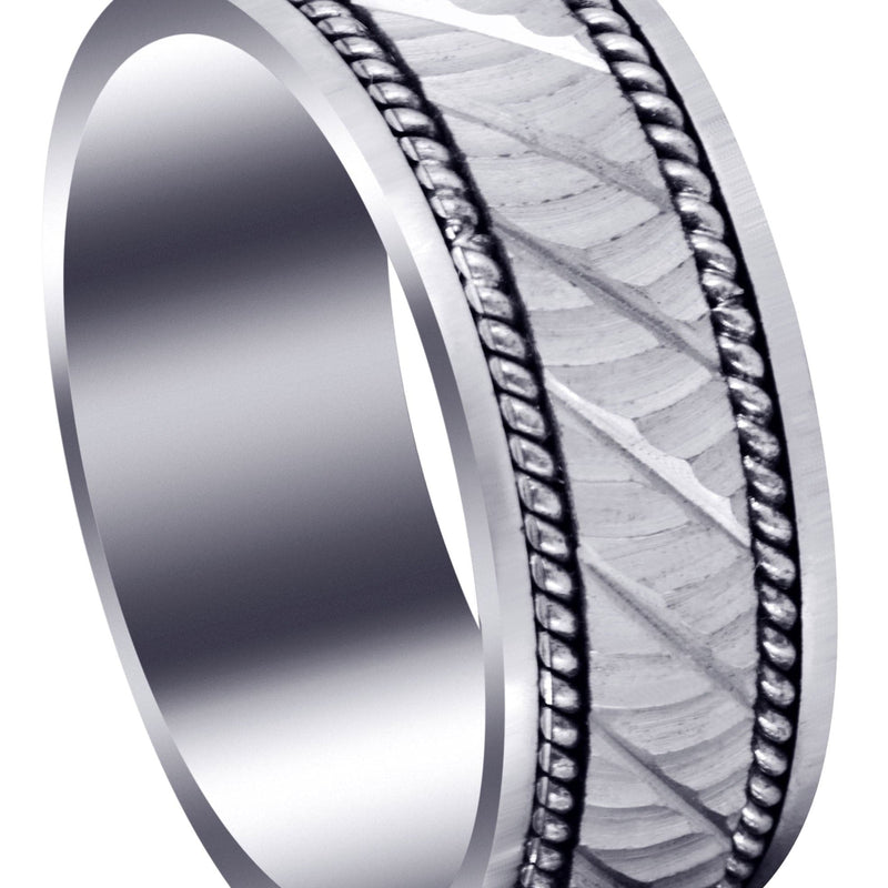 Hand Woven Mens Wedding Band | Satin Finish (Ashton)