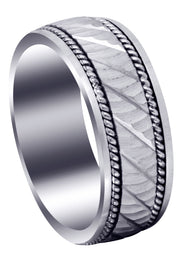 Hand Woven Mens Wedding Band | Satin Finish (Ashton)