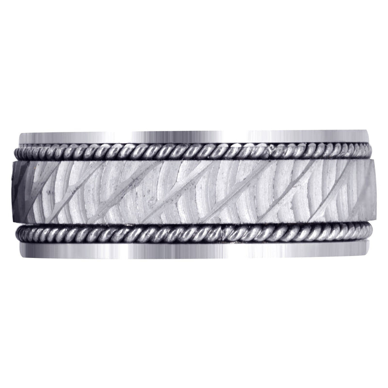Hand Woven Mens Wedding Band | Satin Finish (Ashton)