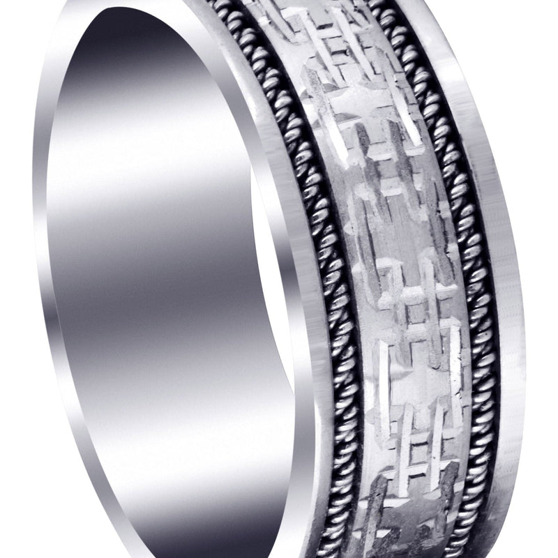 Modern Mens Wedding Band | Satin Finish (Omar)