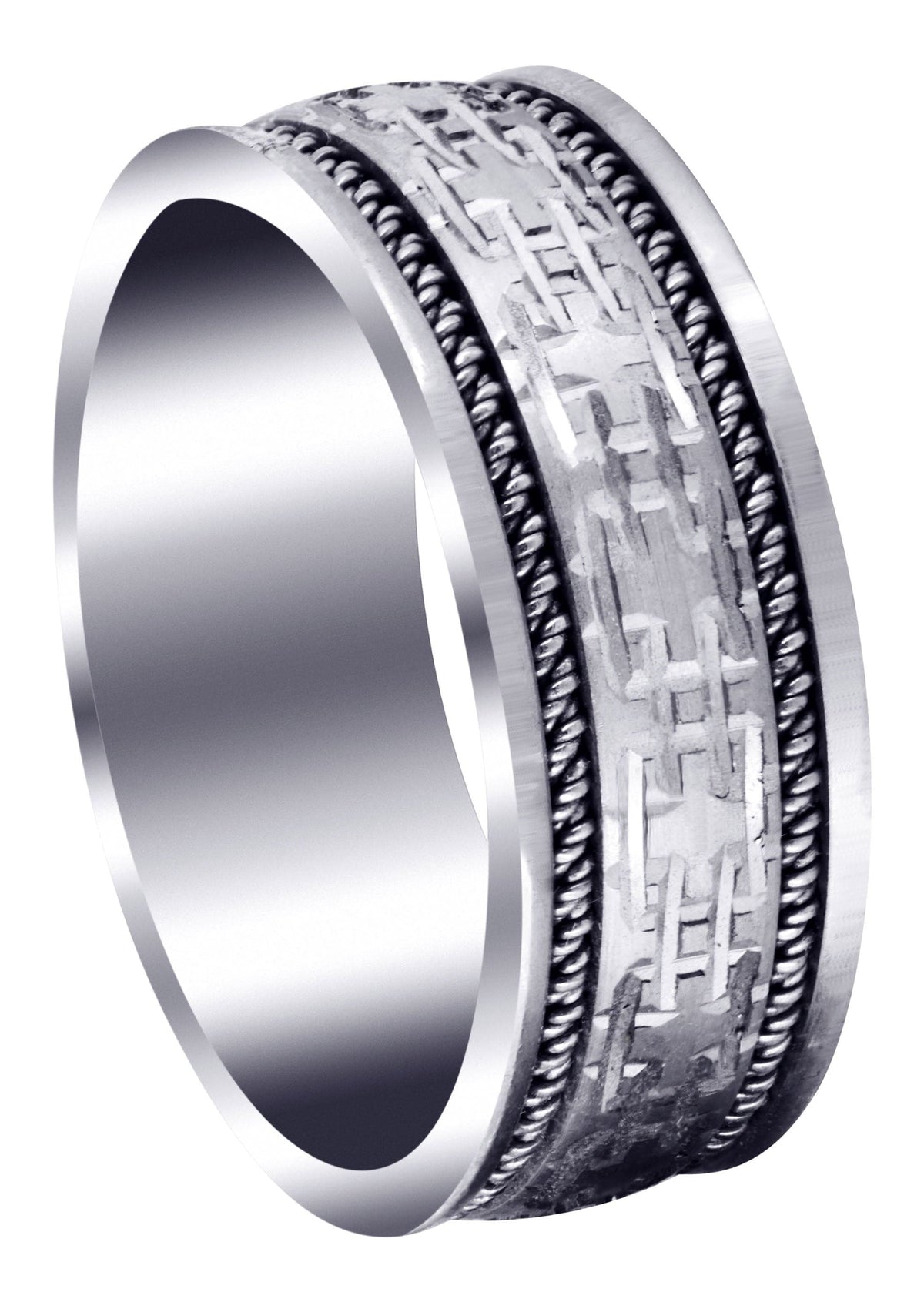 Modern Mens Wedding Band | Satin Finish (Omar)