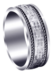 Modern Mens Wedding Band | Satin Finish (Omar)