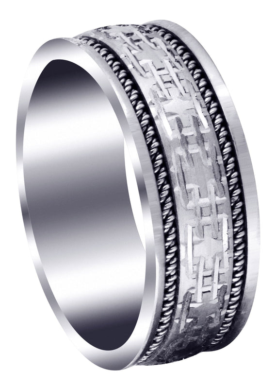 Modern Mens Wedding Band | Satin Finish (Omar)