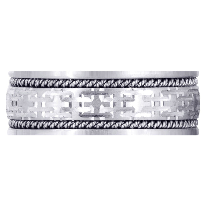 Modern Mens Wedding Band | Satin Finish (Omar)