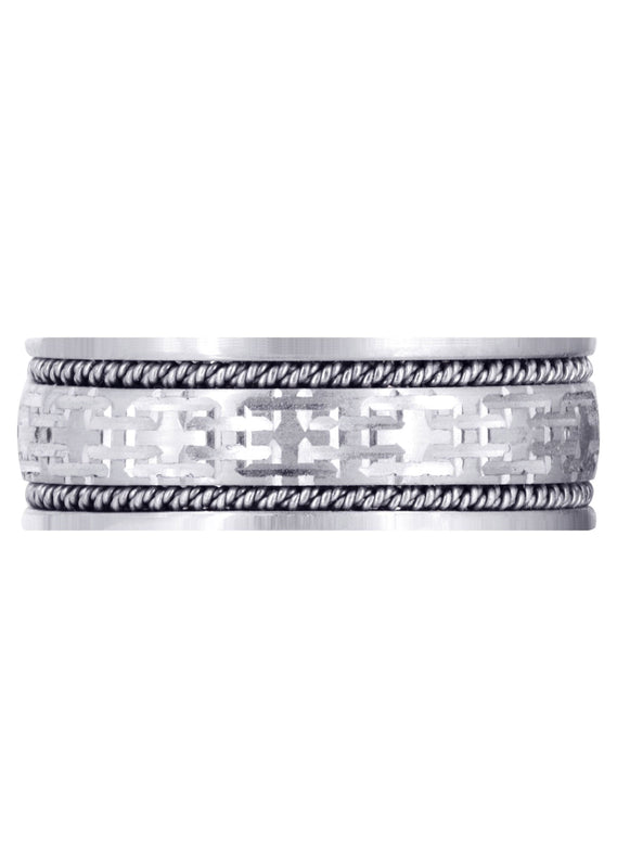 Modern Mens Wedding Band | Satin Finish (Omar)