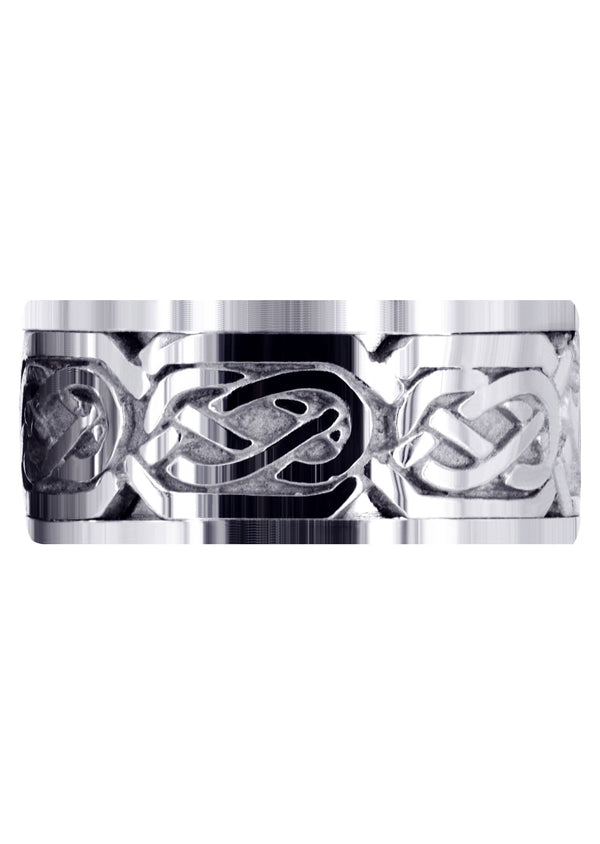 Celtic Mens Wedding Band | Sand Blast / High Polish Finish (Emmett)