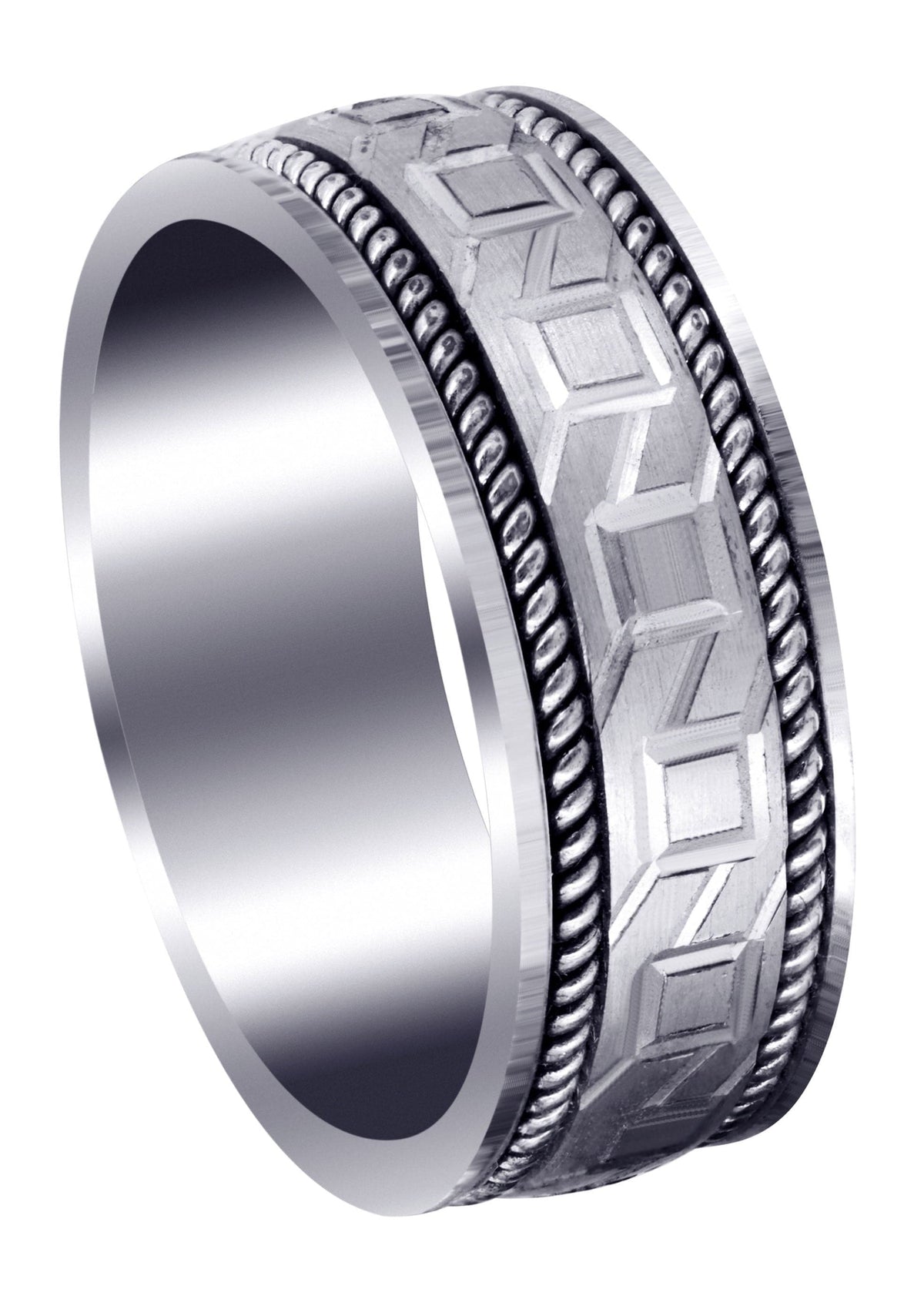 Modern Mens Wedding Band | Satin Finish (Lorenzo)