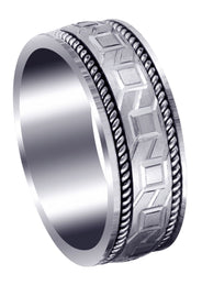 Modern Mens Wedding Band | Satin Finish (Lorenzo)