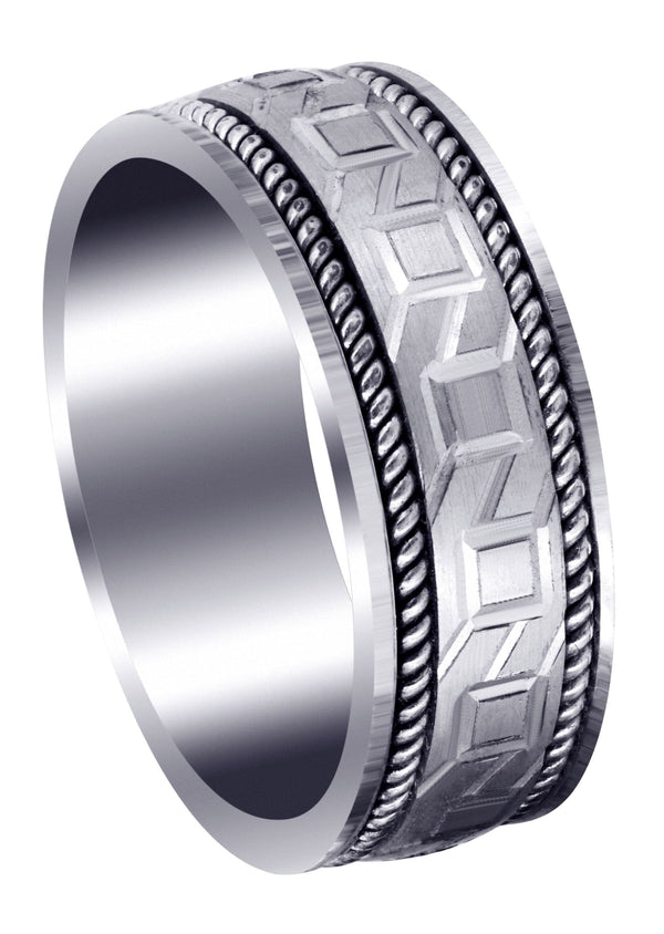 Modern Mens Wedding Band | Satin Finish (Lorenzo)