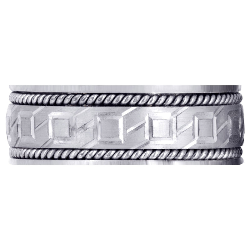 Modern Mens Wedding Band | Satin Finish (Lorenzo)