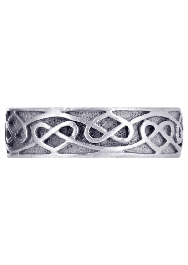 Unique Mens Wedding Band | Sand Blast / High Polish Finish (Jasper)