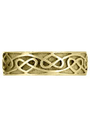 Yellow Gold Unique Mens Wedding Band | Sand Blast / High Polish Finish (Jasper)
