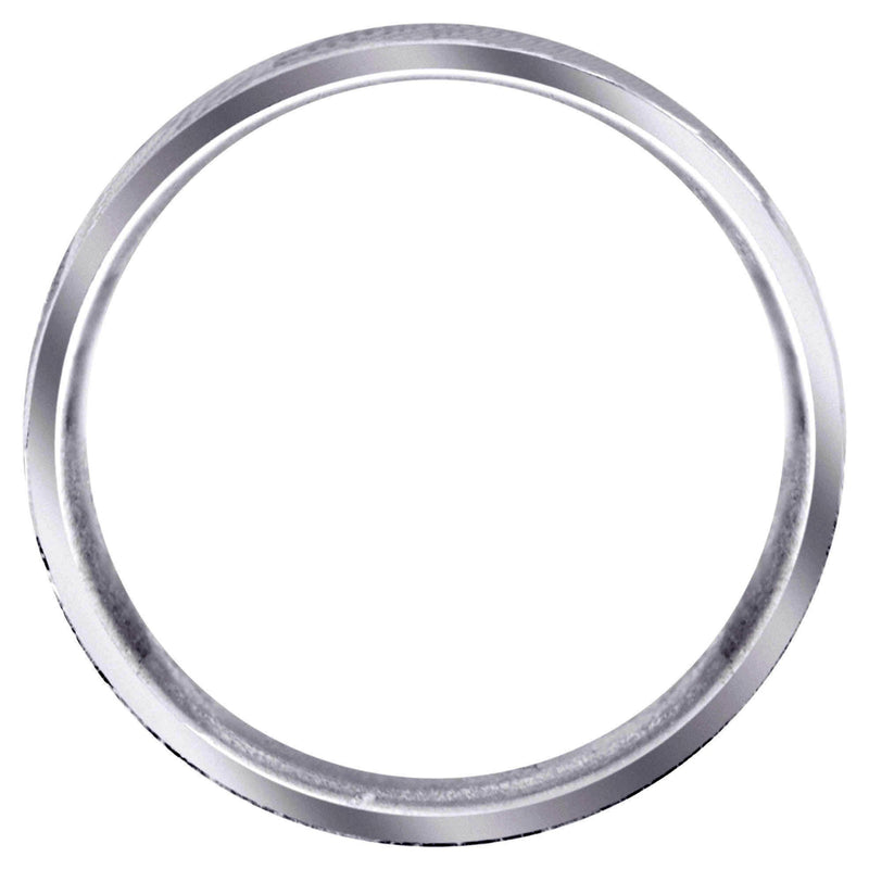 Unique Mens Wedding Band | Sand Blast / High Polish Finish (Jasper)