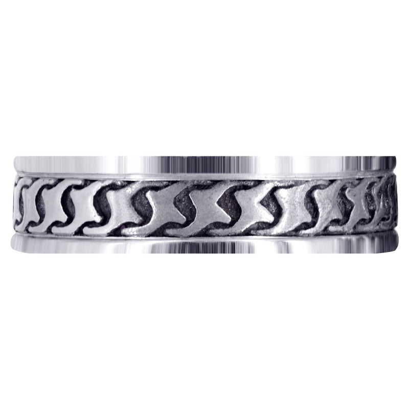 Celtic Mens Wedding Band | Sand Blast / High Polish Finish (Jax)