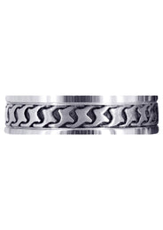 Celtic Mens Wedding Band | Sand Blast / High Polish Finish (Jax)