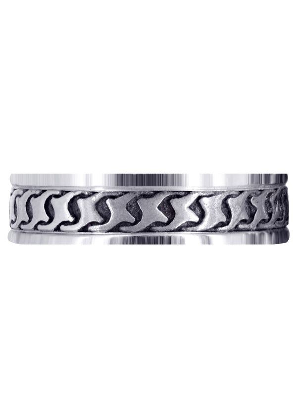 Celtic Mens Wedding Band | Sand Blast / High Polish Finish (Jax)