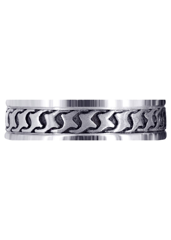 Celtic Mens Wedding Band | Sand Blast / High Polish Finish (Jax)