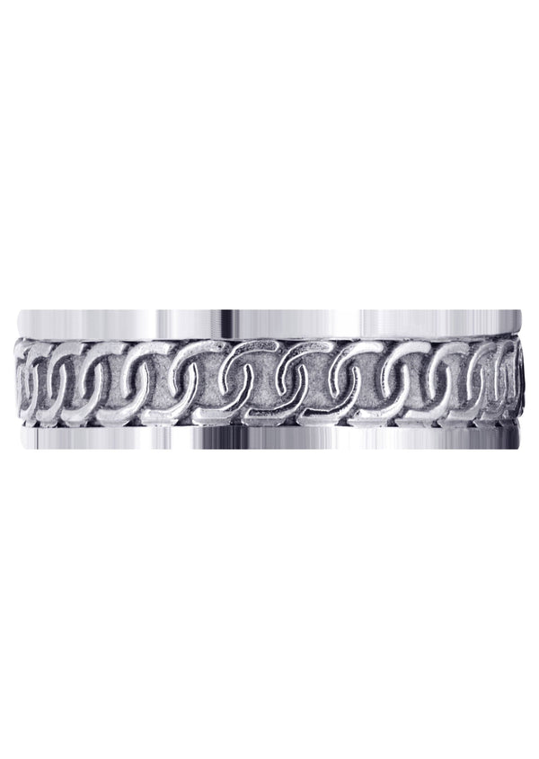 Celtic Mens Wedding Band | Sand Blast / High Polish Finish (Eric)