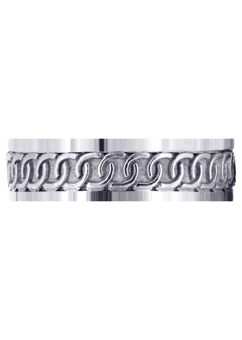 Celtic Mens Wedding Band | Sand Blast / High Polish Finish (Eric)