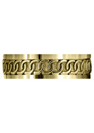Yellow Gold Celtic Mens Wedding Band | Sand Blast / High Polish Finish (Eric)