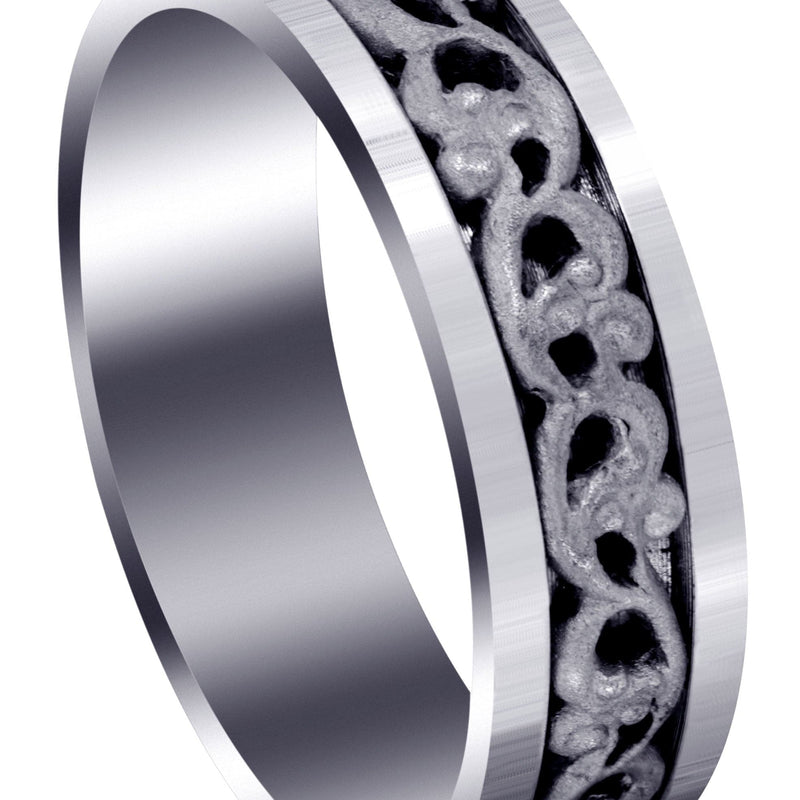 Celtic Mens Wedding Band | Sand Blast Finish (Everett)