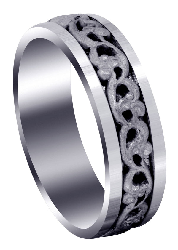 Celtic Mens Wedding Band | Sand Blast Finish (Everett)