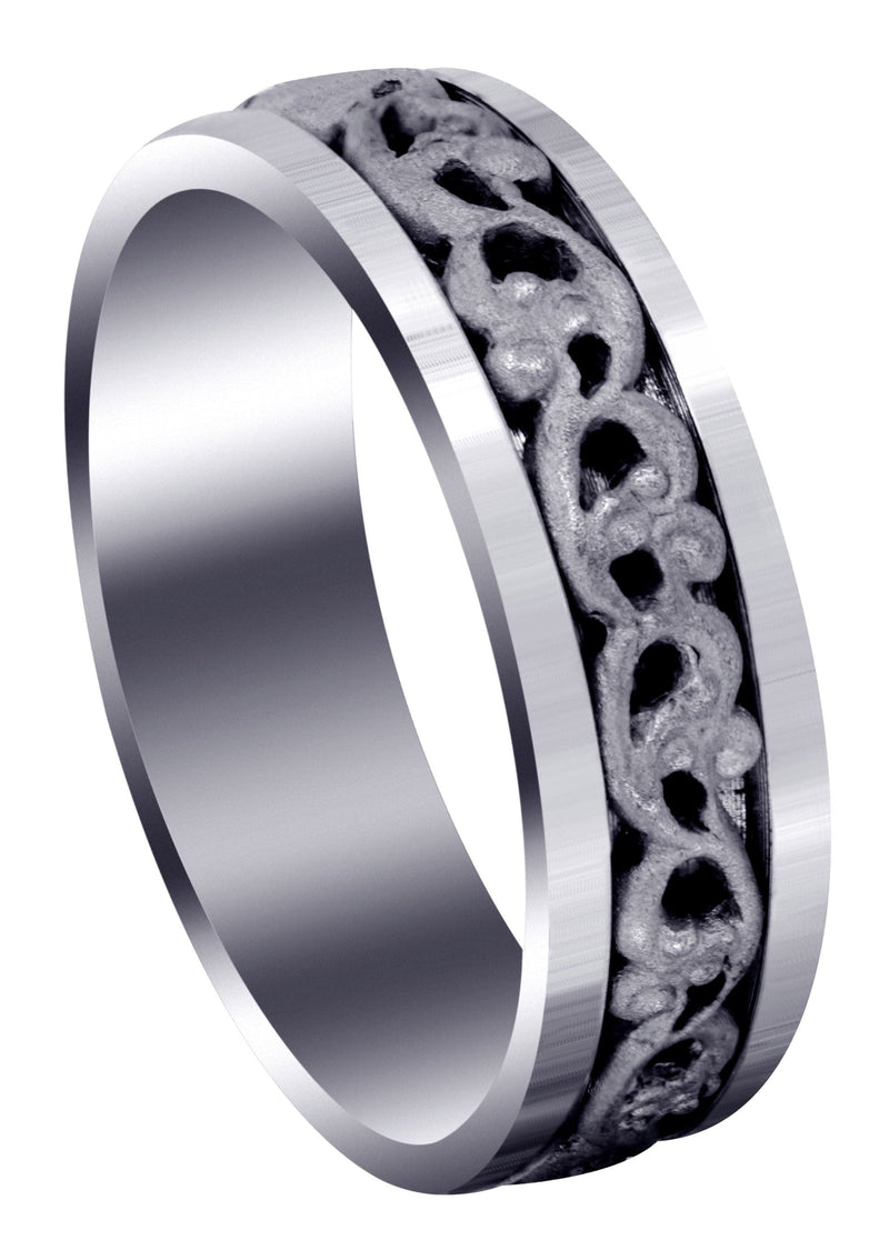 Celtic Mens Wedding Band | Sand Blast Finish (Everett)