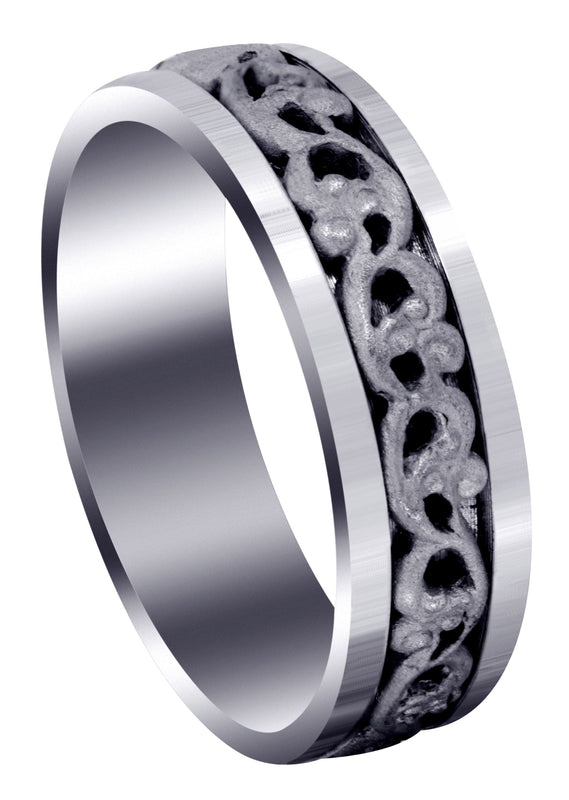 Celtic Mens Wedding Band | Sand Blast Finish (Everett)