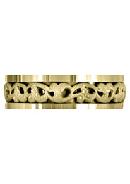 Yellow Gold Celtic Mens Wedding Band | Sand Blast Finish (Everett)