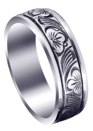 Antique Mens Wedding Band | High Polish Finish (Alex)