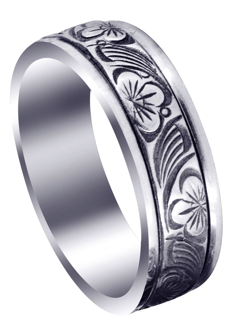 Antique Mens Wedding Band | High Polish Finish (Alex)