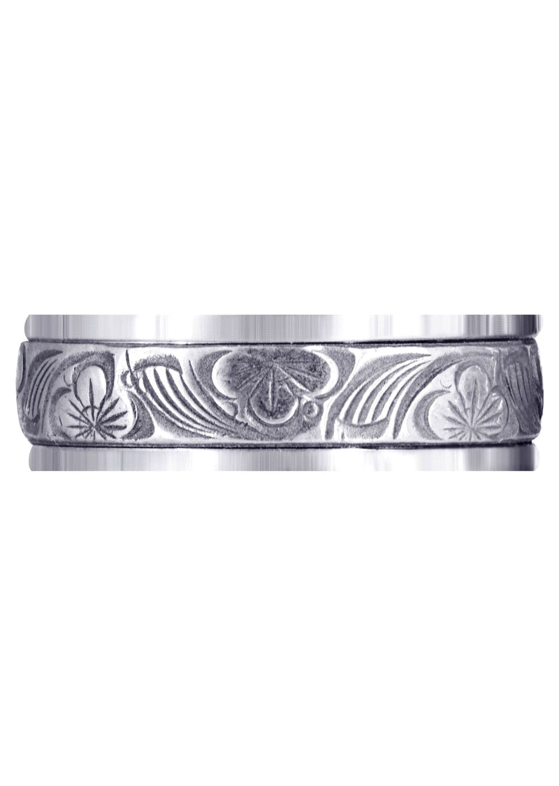 Antique Mens Wedding Band | High Polish Finish (Alex)